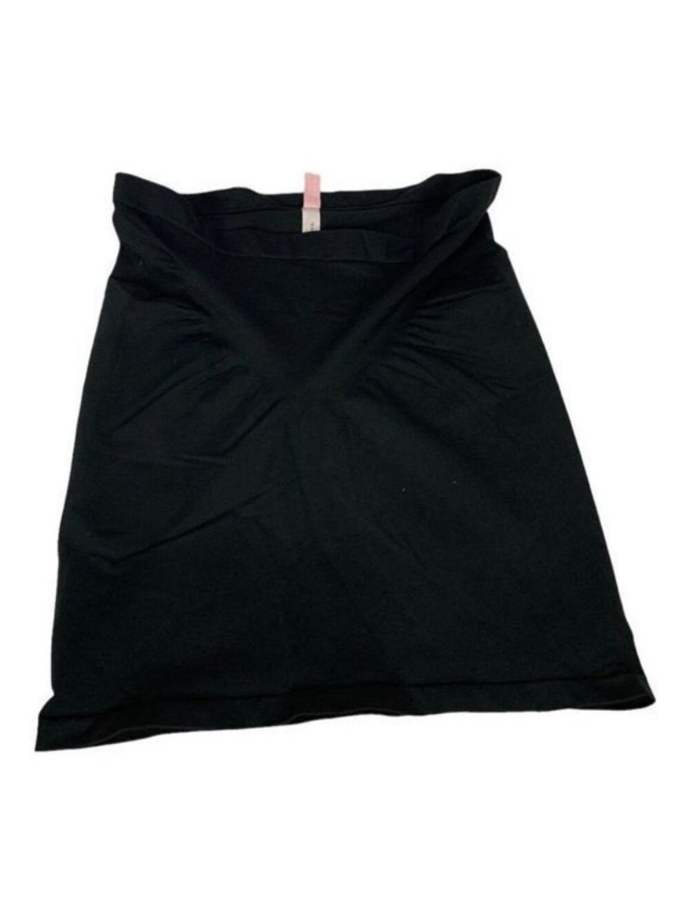 Womens Strapless Black Tube Top Size L Stretch Lightweight Nylon Blend
